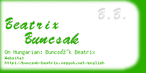 beatrix buncsak business card